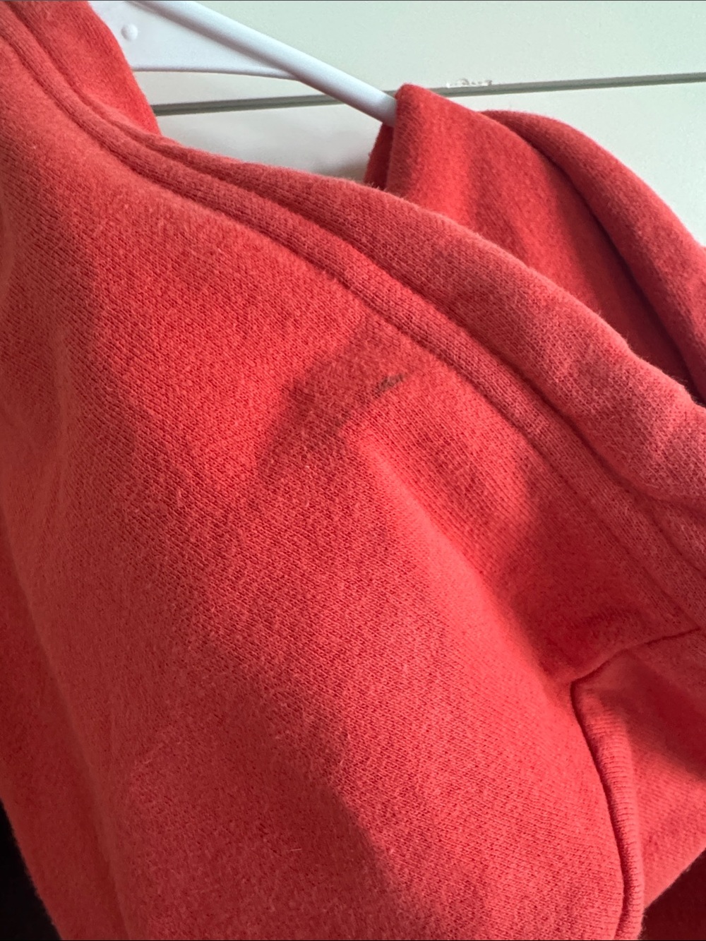 The North Face Red Fleece Pullover Hoodie - Men's Drawstring Hood - Picture 3 of 5